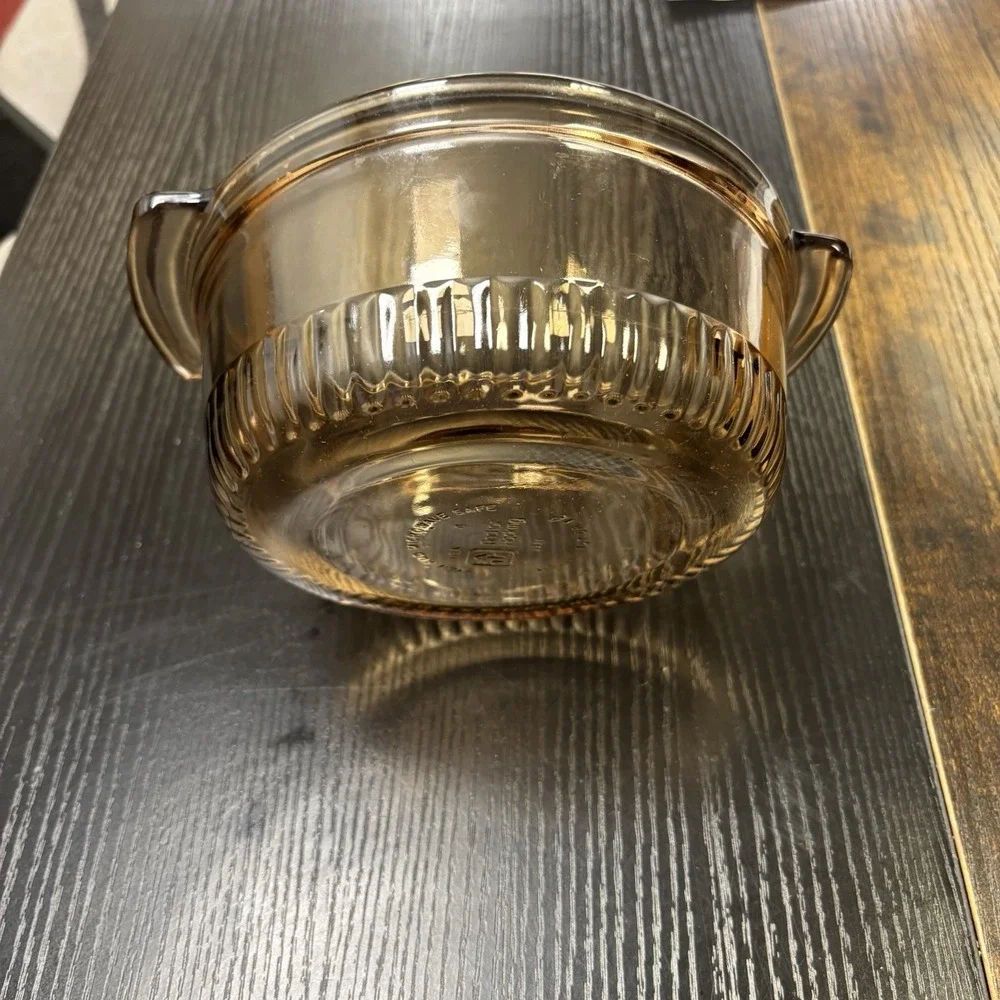 Anchor Hocking Fire King 1 Qt Amber Glass Casserole Dish #1436 Vintage NO‎ LID